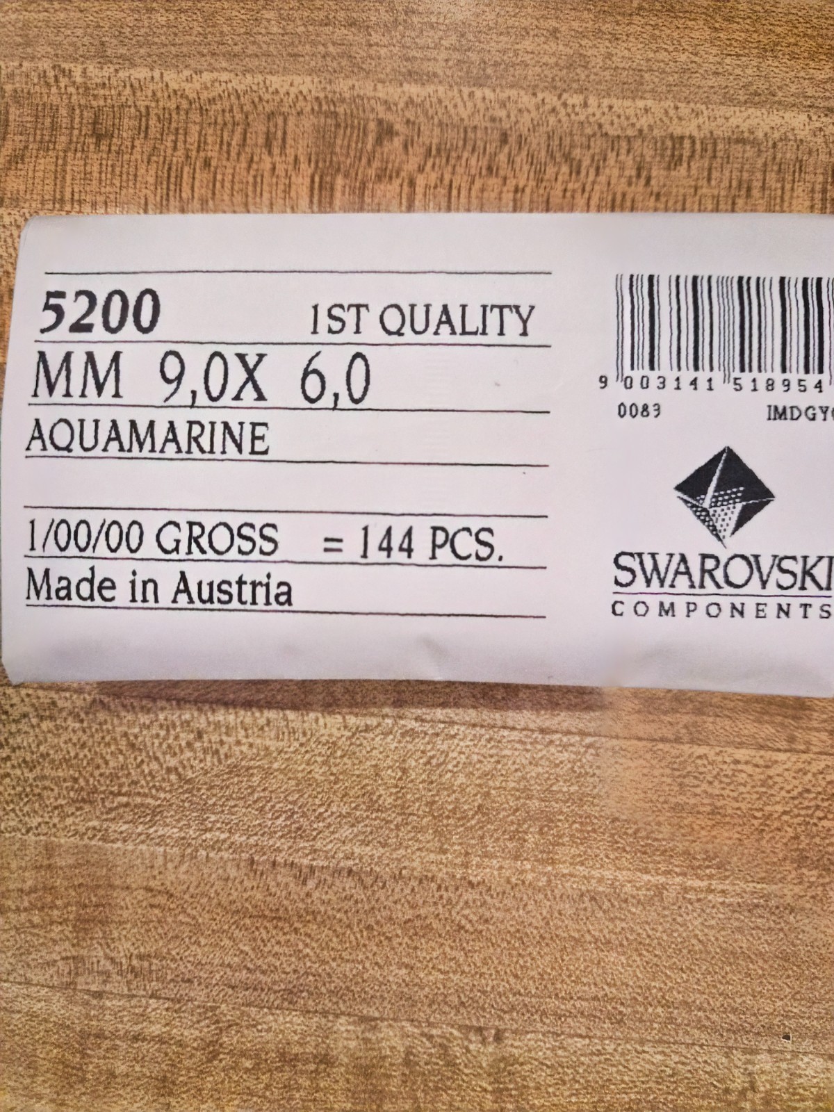 Swarovski 5200 Barrel Beads 9x6mm 144 pieces Factory Pack Swarovski 5200 Barrel Beads 9x6mm 144 pieces Factory Pack