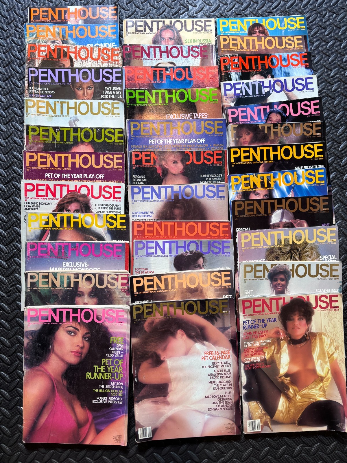 Vintage Penthouse Magazine Lot – 35 Issues – 1980-1982 – Adult Magazines