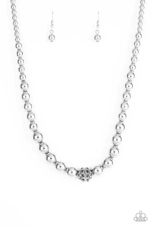 Paparazzi HIGH-STAKES fame silver necklace