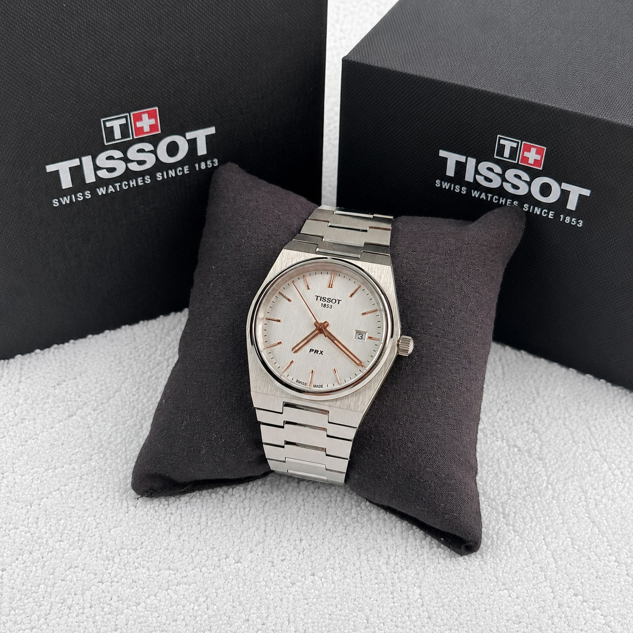 Tissot PRX 40mm Swiss Quartz Watch T1374101103100 Stainless Steel Silver Dial