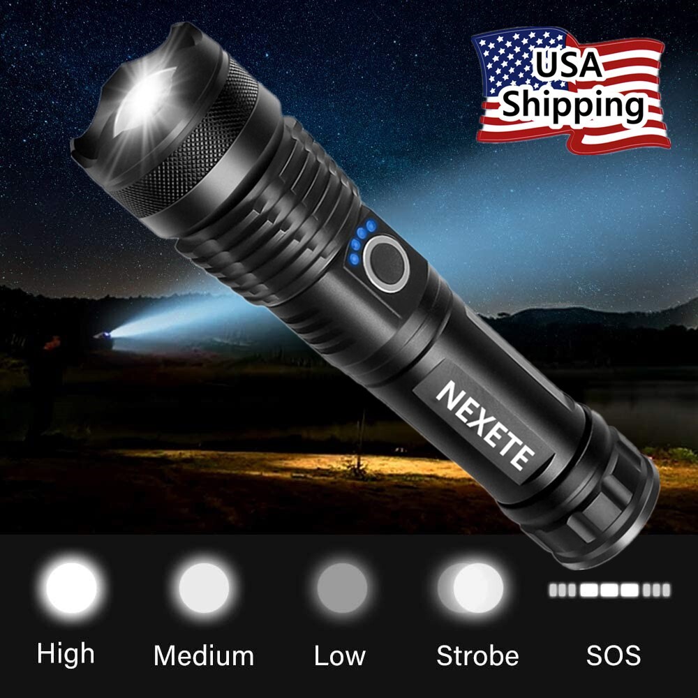 Super-Bright 90000LM LED Tactical Flashlight ( included a Battery) Super-Bright 90000LM LED Tactical Flashlight ( included a Battery)