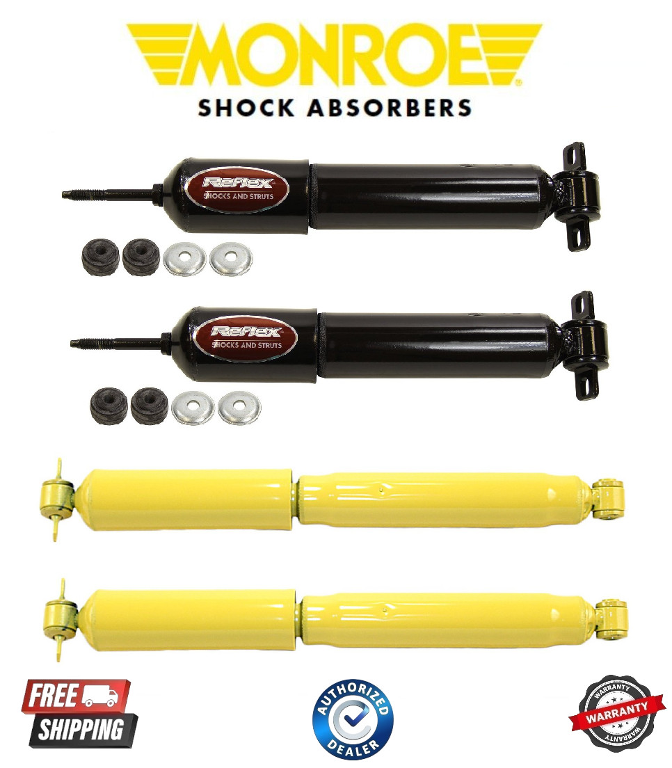 Monroe Reflex New Front & Rear Shocks Fits Chevy Express GMC Savana 1500 03-14 Monroe Reflex New Front & Rear Shocks Fits Chevy Express GMC Savana 1500 03-14
