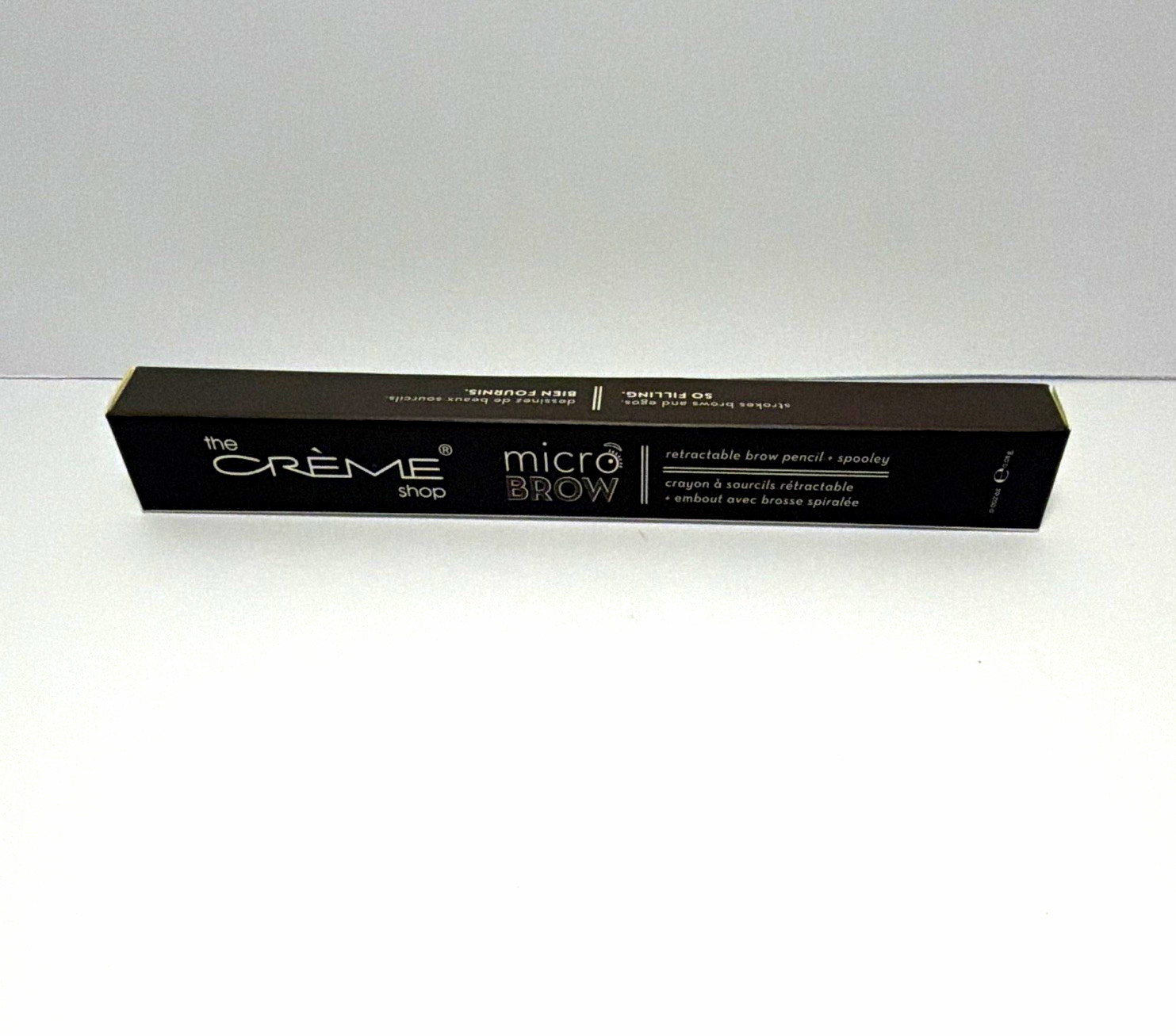 The Crème Shop Micro Brow Retractable Eyebrow Pencil + Spoolie, Granite
