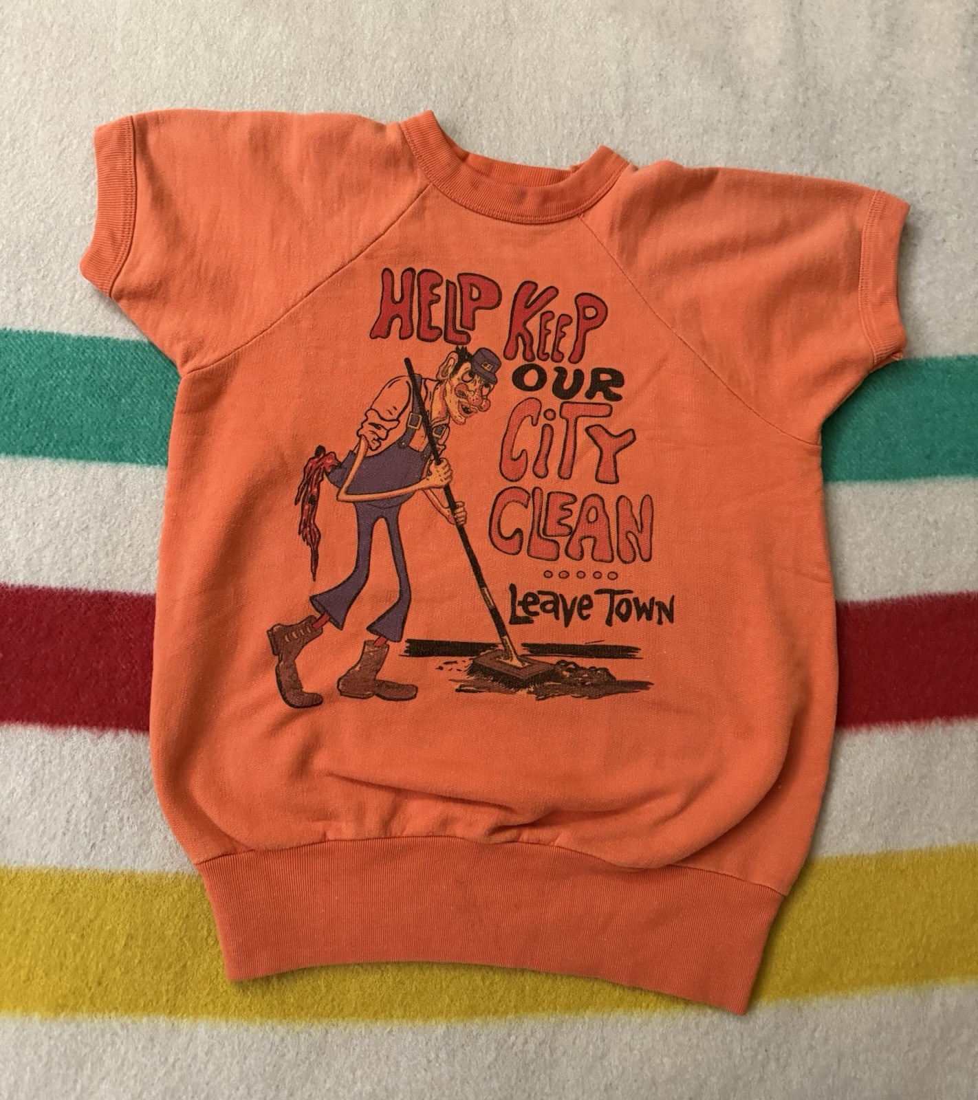 True Vintage 60s 1960s Robert Crumb Style Hippie Crewneck Sweater Small 19x23.5” True Vintage 60s 1960s Robert Crumb Style Hippie Crewneck Sweater Small 19x23.5”