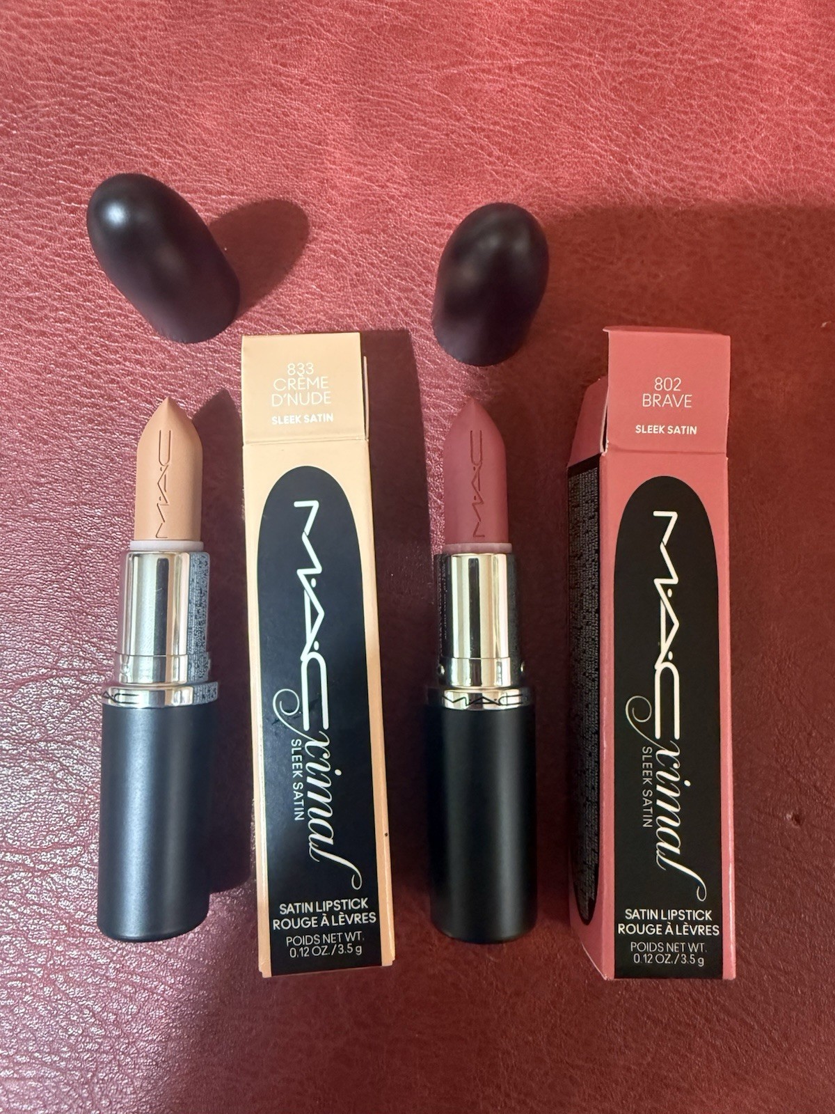 M·A·C Satin Lipstick Brave/Thanks, It\'s M·A·C/Crème d\'Nude 833;802