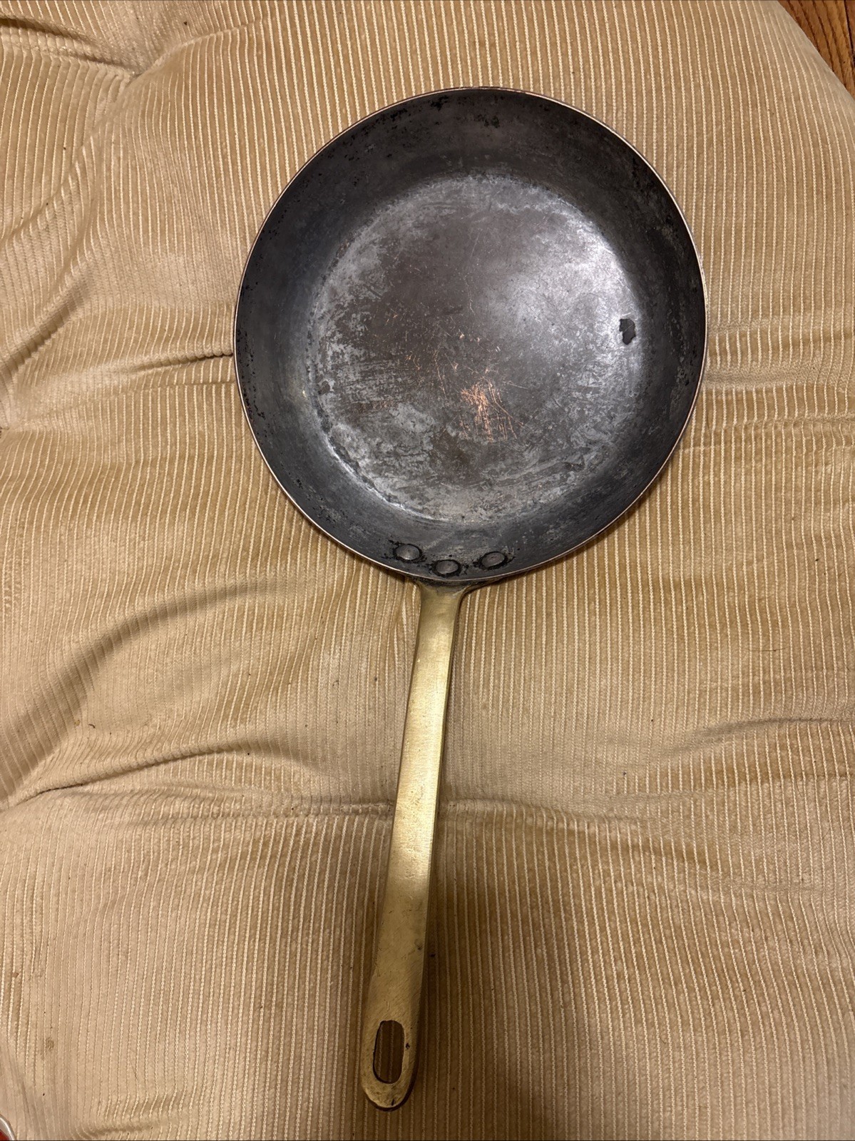 Vintage Bazar Francais 666 Copper Skillet Pan 8.75