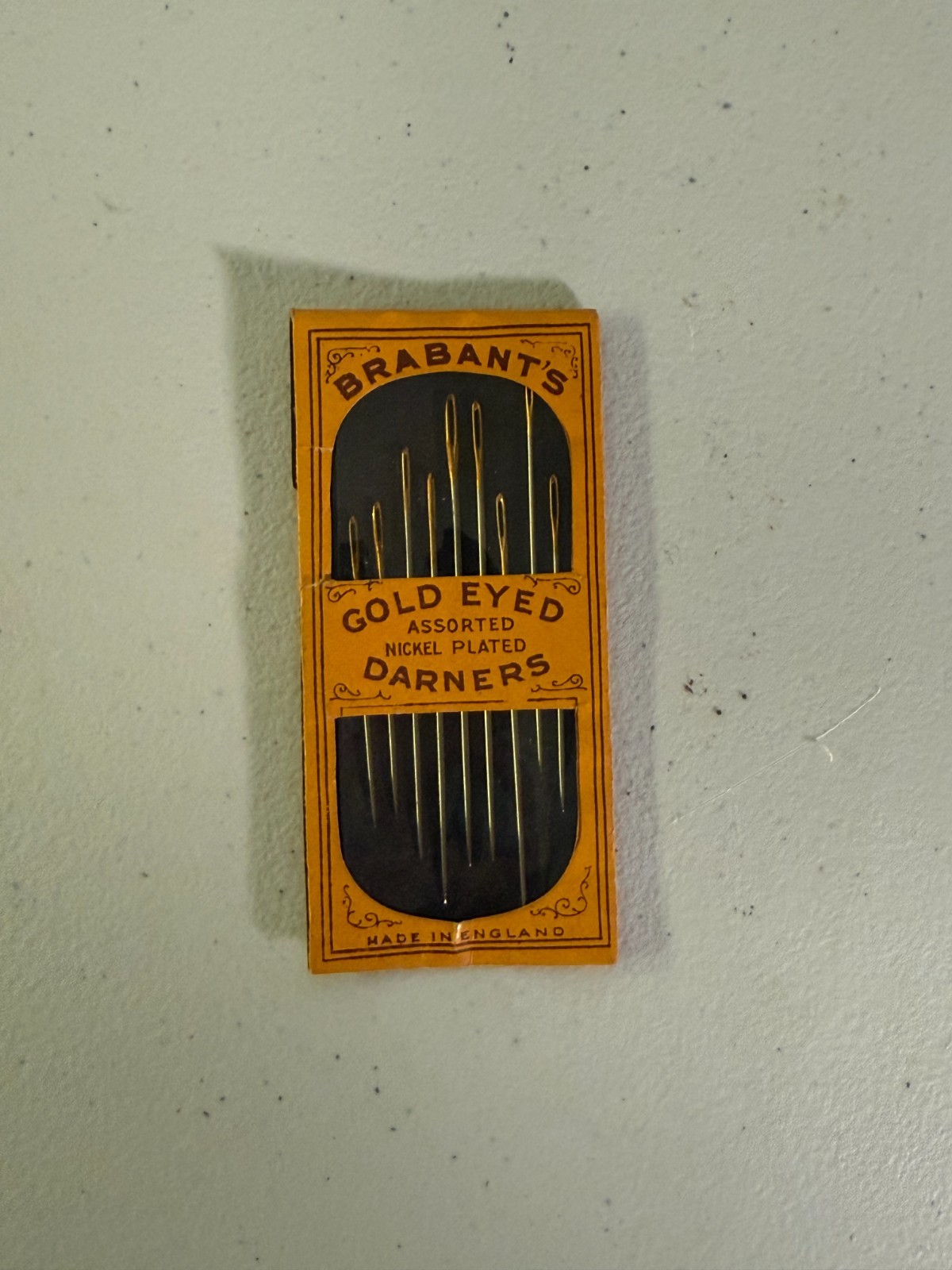 VTG 10x Brabants Best Needles Golden Eyed Darners Nickel Plated Redditch England VTG 10x Brabants Best Needles Golden Eyed Darners Nickel Plated Redditch England