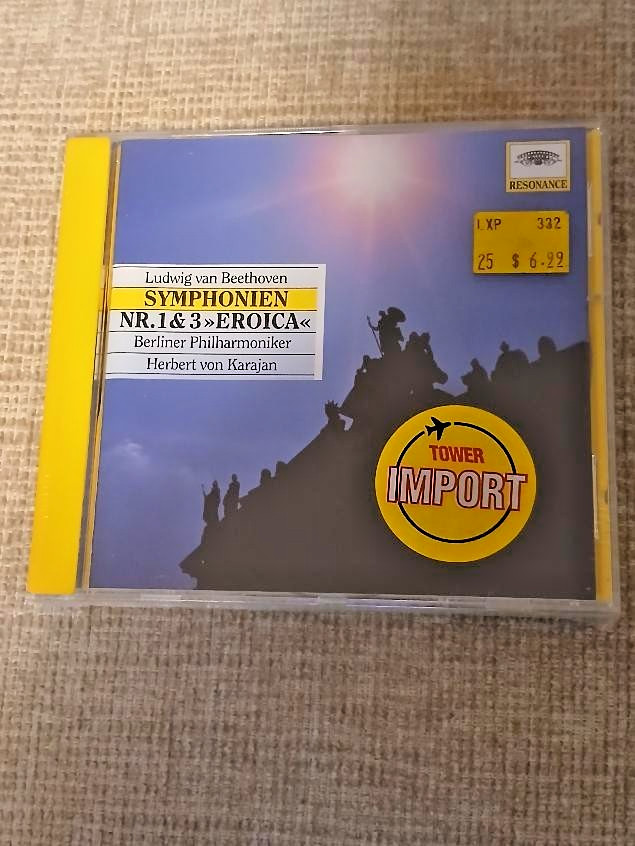 Beethoven: Symphonies No. 1 & 3 Eroica CD - Herbert Von Karajan - New/Sealed Beethoven: Symphonies No. 1 & 3 Eroica CD - Herbert Von Karajan - New/Sealed