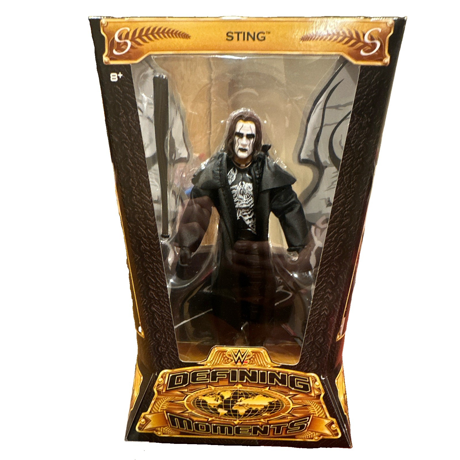 WWE Defining Moments Sting Action Figure Boxed Black Scorpion Series Age 8+ WWE Defining Moments Sting Action Figure Boxed Black Scorpion Series Age 8+