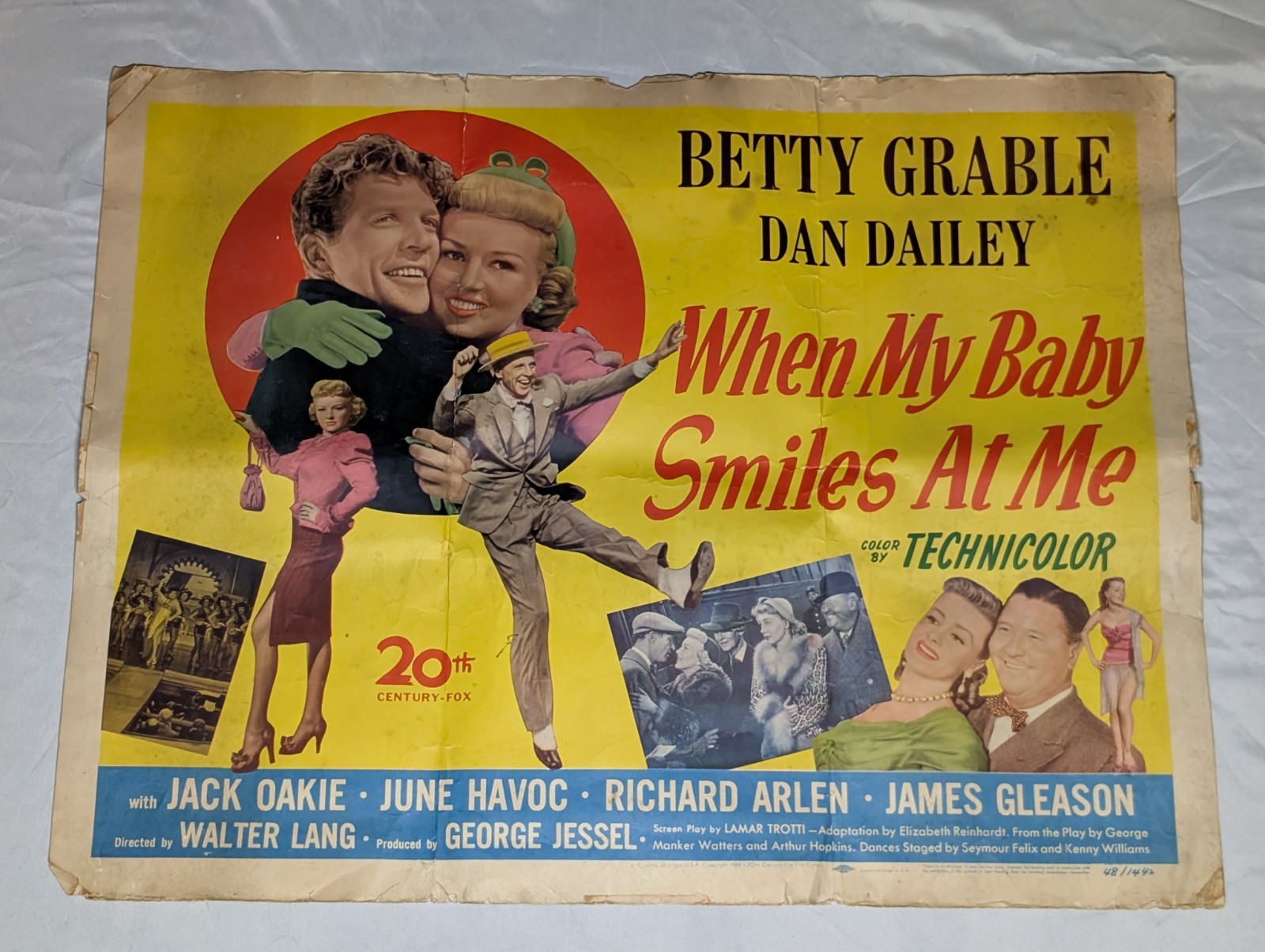 When My Baby Smiles at Me ORIGINAL US Film Poster Betty Grable 1948 RARE 28