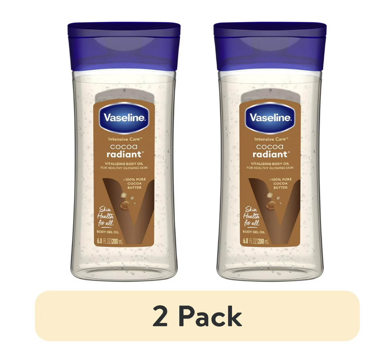 Vaseline Intensive Care Cocoa Radiant Body Gel Oil Glowing Skin, 6.8 oz ( 2 pk) Vaseline Intensive Care Cocoa Radiant Body Gel Oil Glowing Skin, 6.8 oz ( 2 pk)