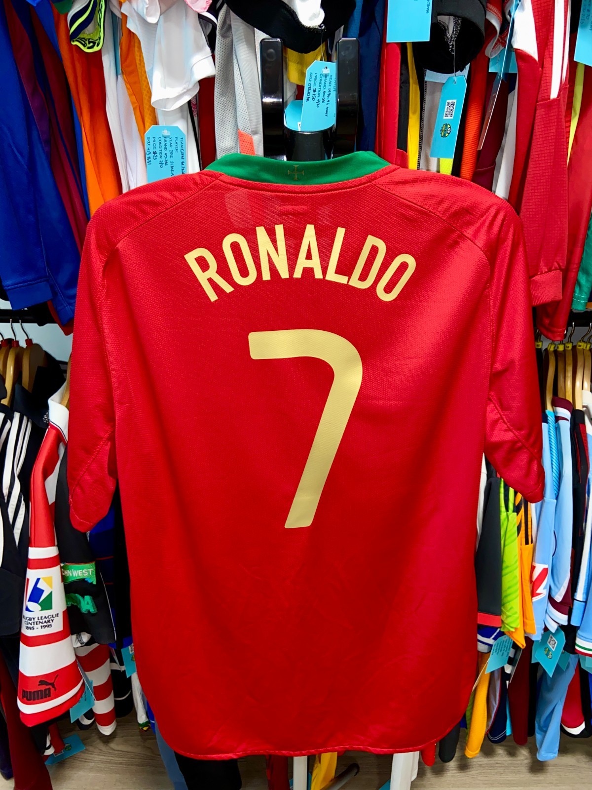 AUTHENTIC Nike Portugal 2008 Cristiano Ronaldo #7 Home Jersey - Men (XL)