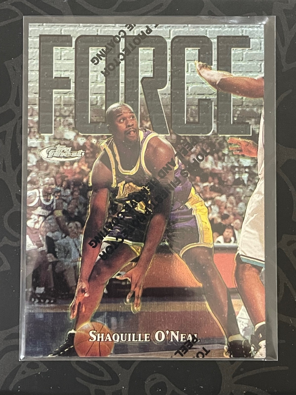 1997-98 Topps Finest Force - Shaquille O\'Neal Uncommon w Coating #148 LA Lakers