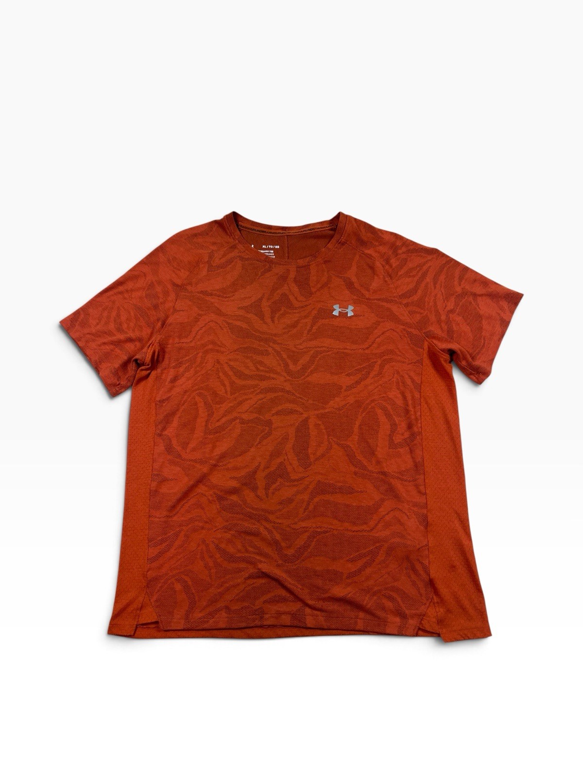 Orange Under Armour Streaker Tee Tshirt Short Sleeve Men\'s XL