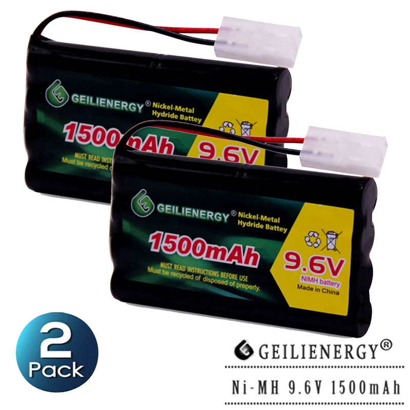 2pcs GLE 9.6V 1500mAh Ni-Mh Rechargeable Battery 8AA Pack For RC Cars Boats USA