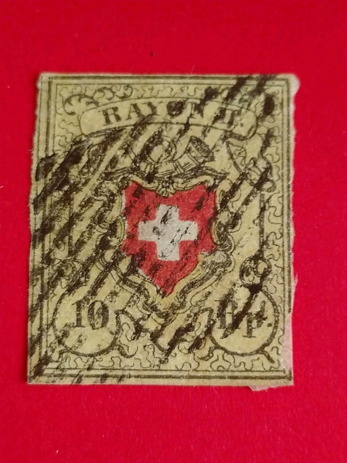 Switzerland 1850.Royal Emblem 👑,SC#8 cancel (LA_1) Switzerland 1850.Royal Emblem 👑,SC#8 cancel (LA_1)