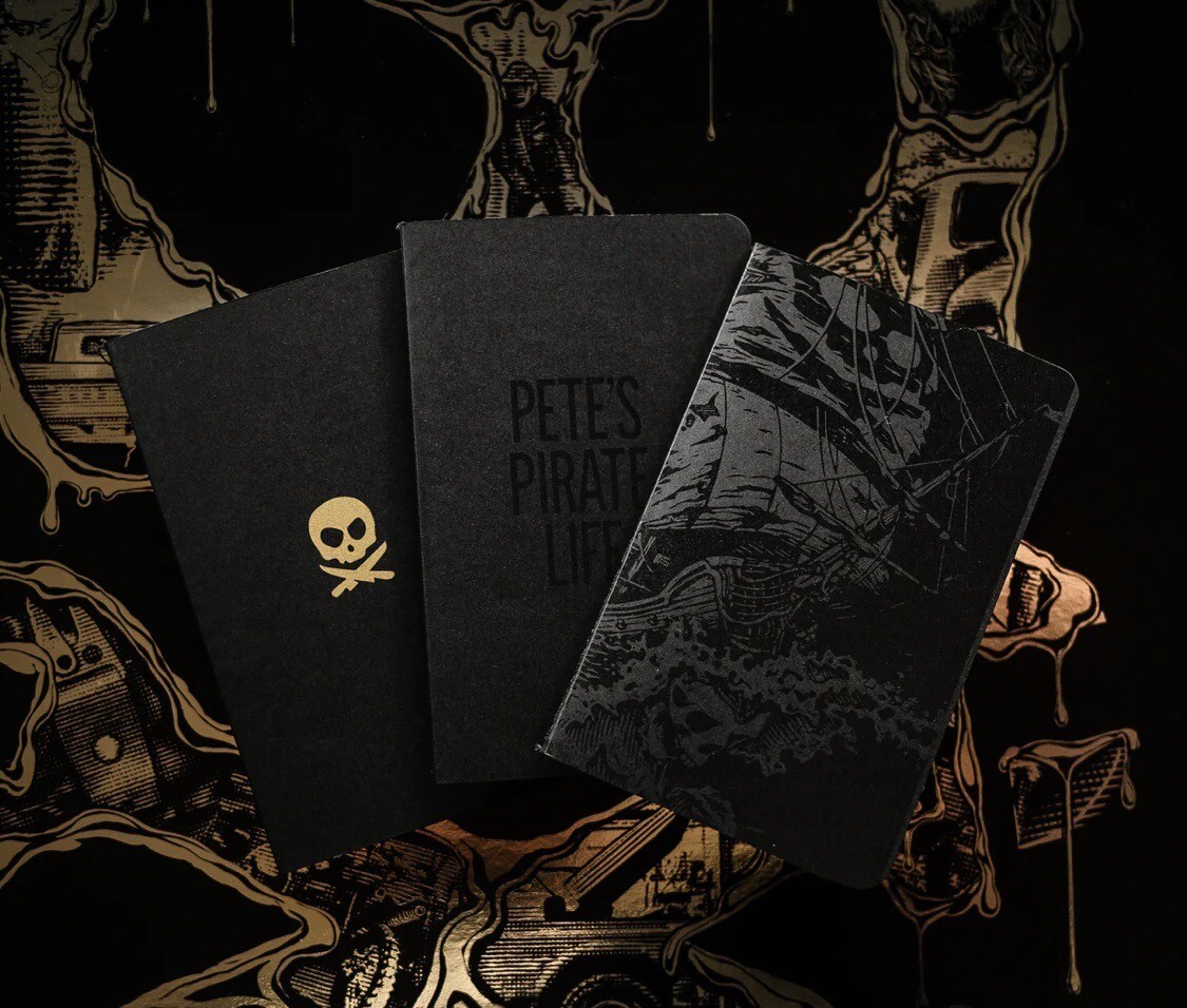 Pete\'s Pirate Life Notebook Note Pad 3 Pack Small Peter McKinnon PPL Pete\'s Pirate Life Notebook Note Pad 3 Pack Small Peter McKinnon PPL