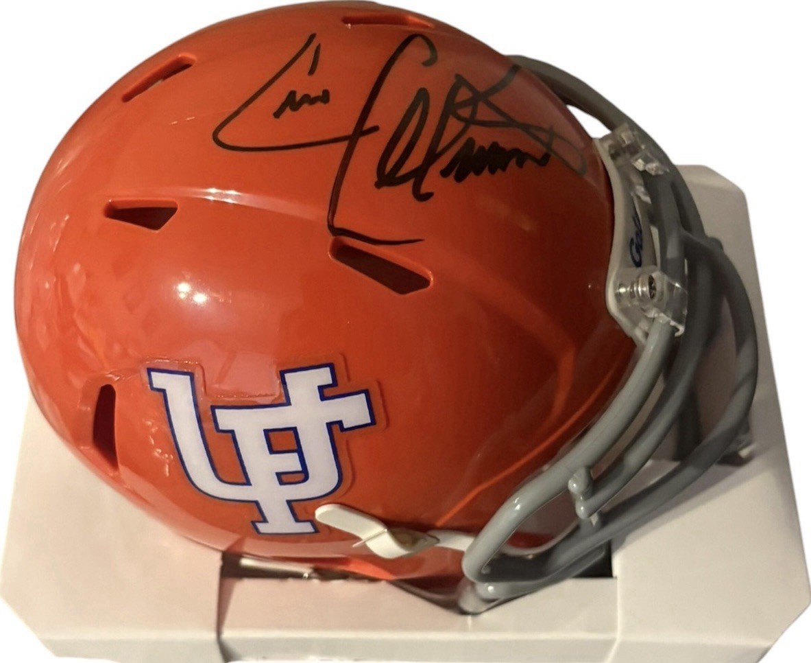 Florida Gators Cris Collinsworth Signed Throwback Mini Helmet JSA Certified