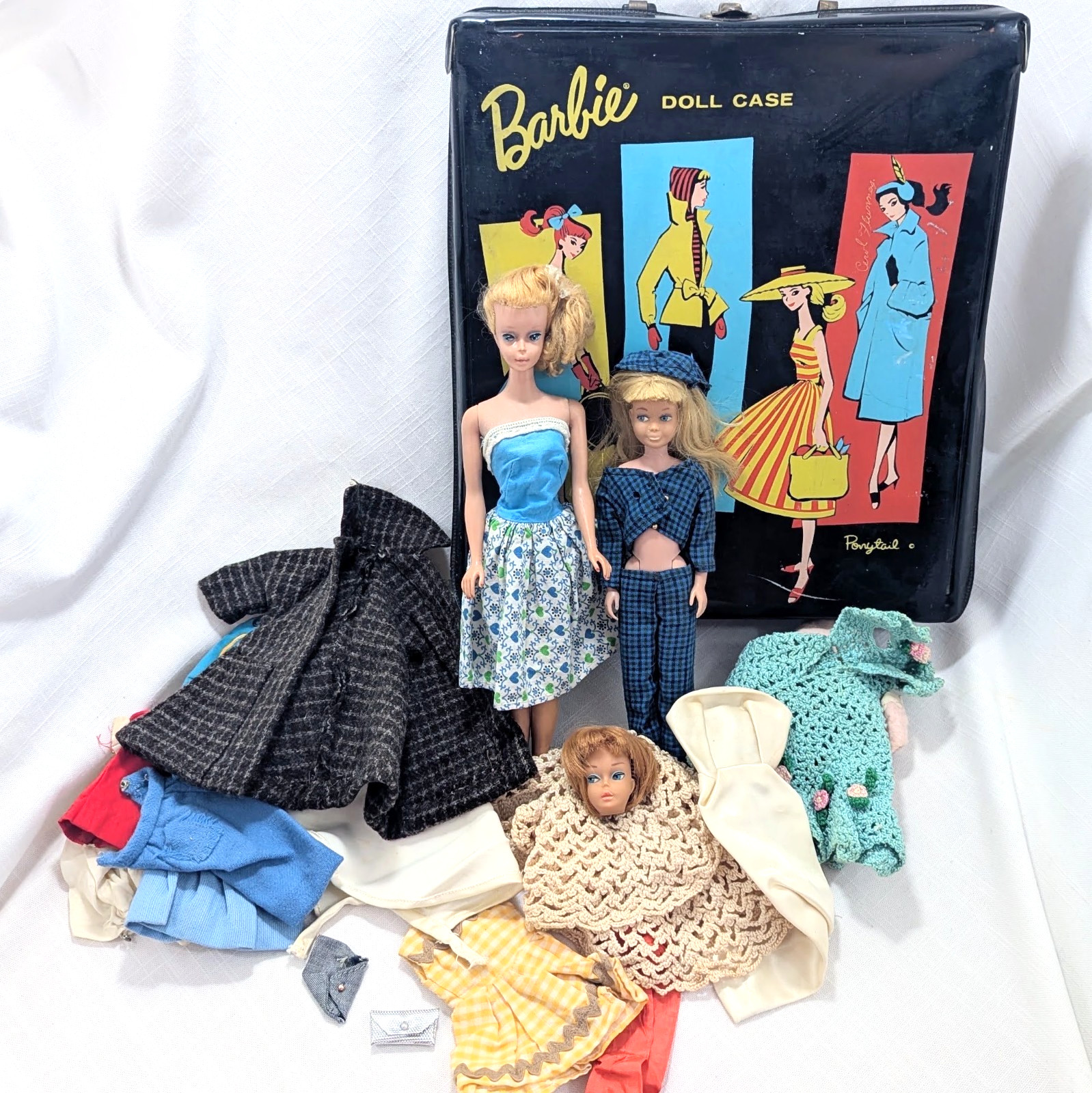TLC Lot VINTAGE BARBIE DOLL Mattel 1960s #4 Ponytail Body #5 Head, American Girl