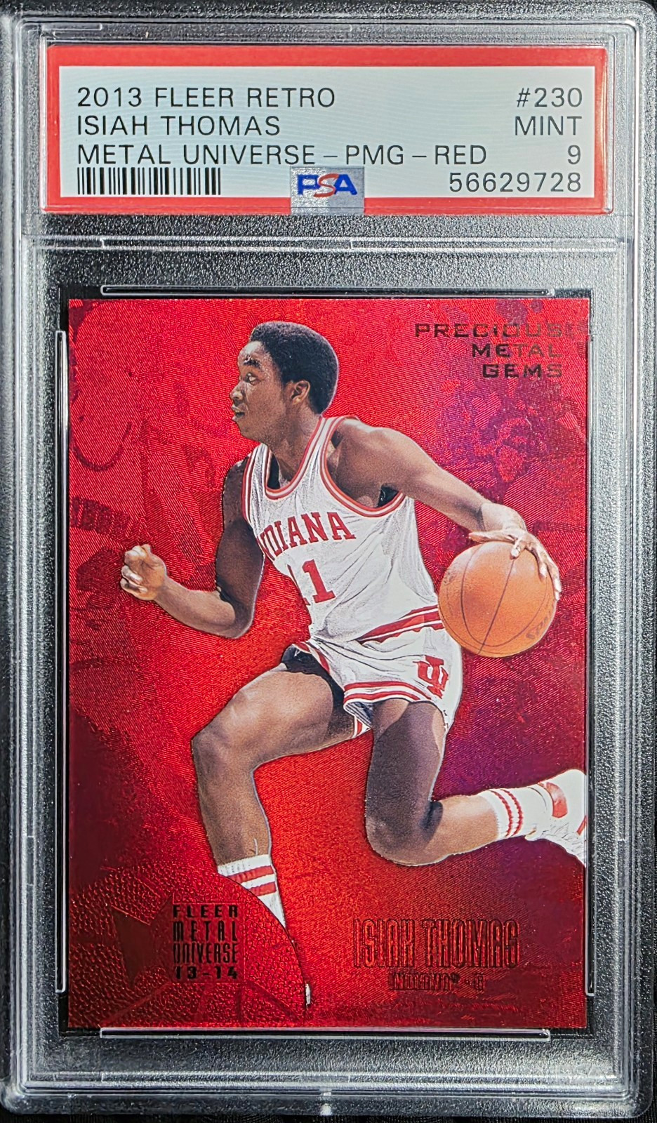 Upper Deck 2013-14 Fleer Retro Isiah Thomas #230 PMG Red /150 PSA 9