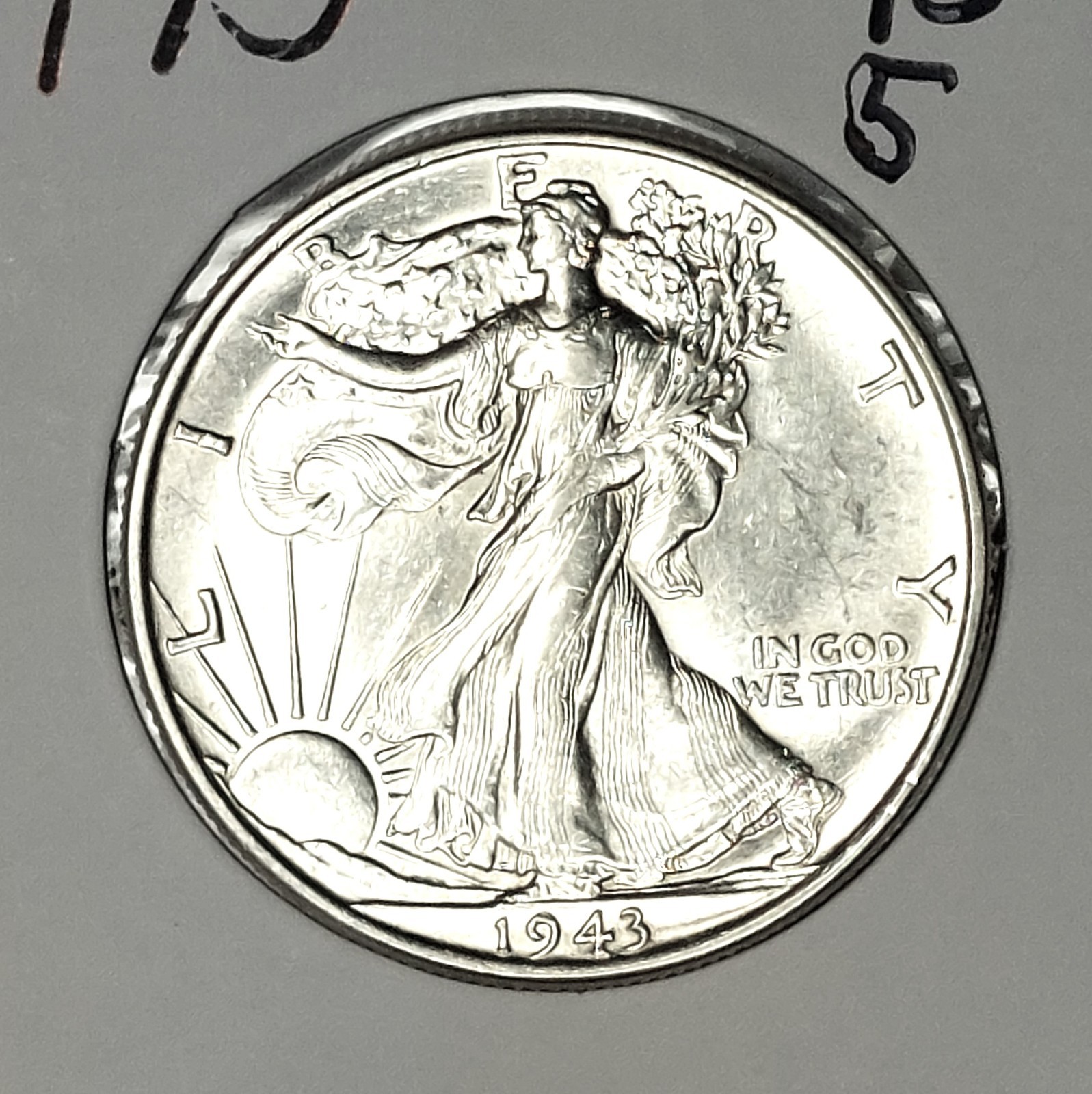 1943 WALKING LIBERTY HALF DOLLAR UNCIRCULATED GEM TO CHOICE BU    #5