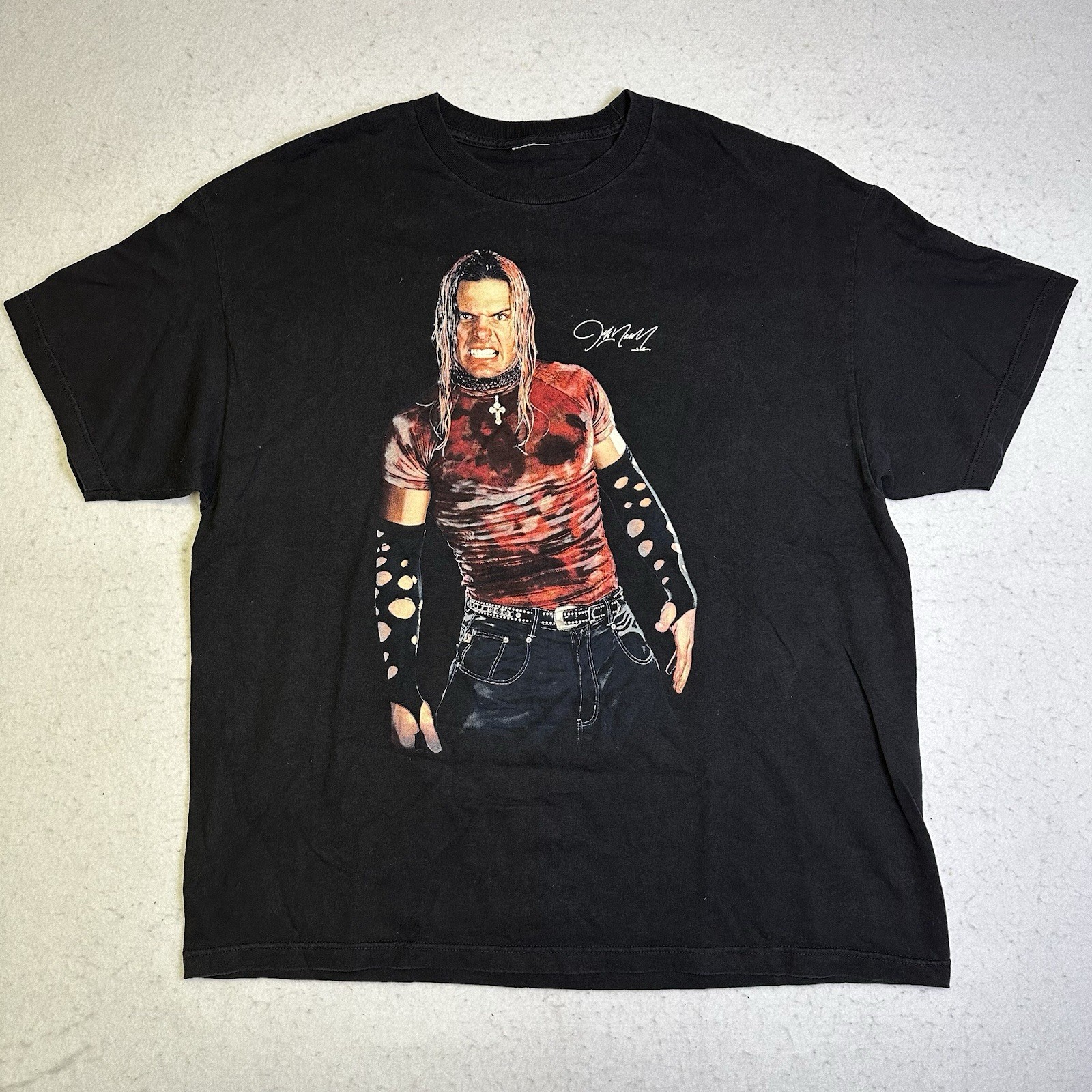 Vintage Jeff Hardy Glow Xpand Your Imagination Wrestling T-Shirt 90s WWF WWE 2XL