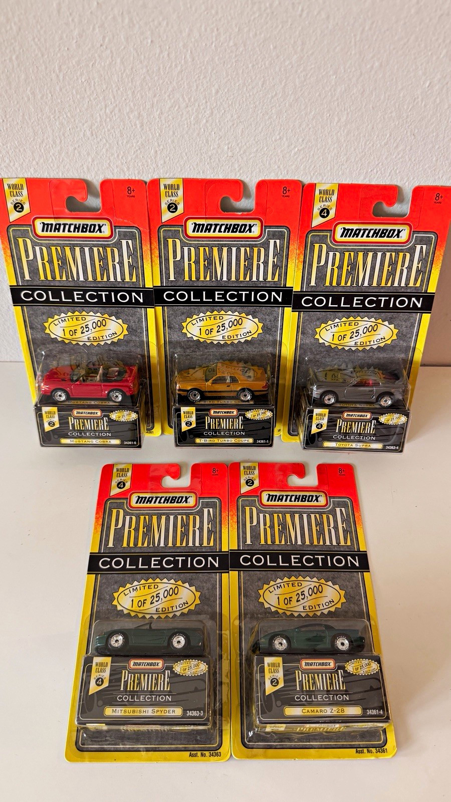 Matchbox Premiere Collection World Class Lot of 5 Mustang Supra Camaro Limited