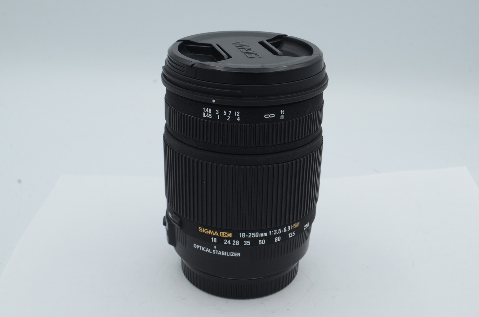 Sigma 18-250mm f/3.5-6.3 DC OS HSM APS-C Lens for Canon EF-S Mount, with Caps