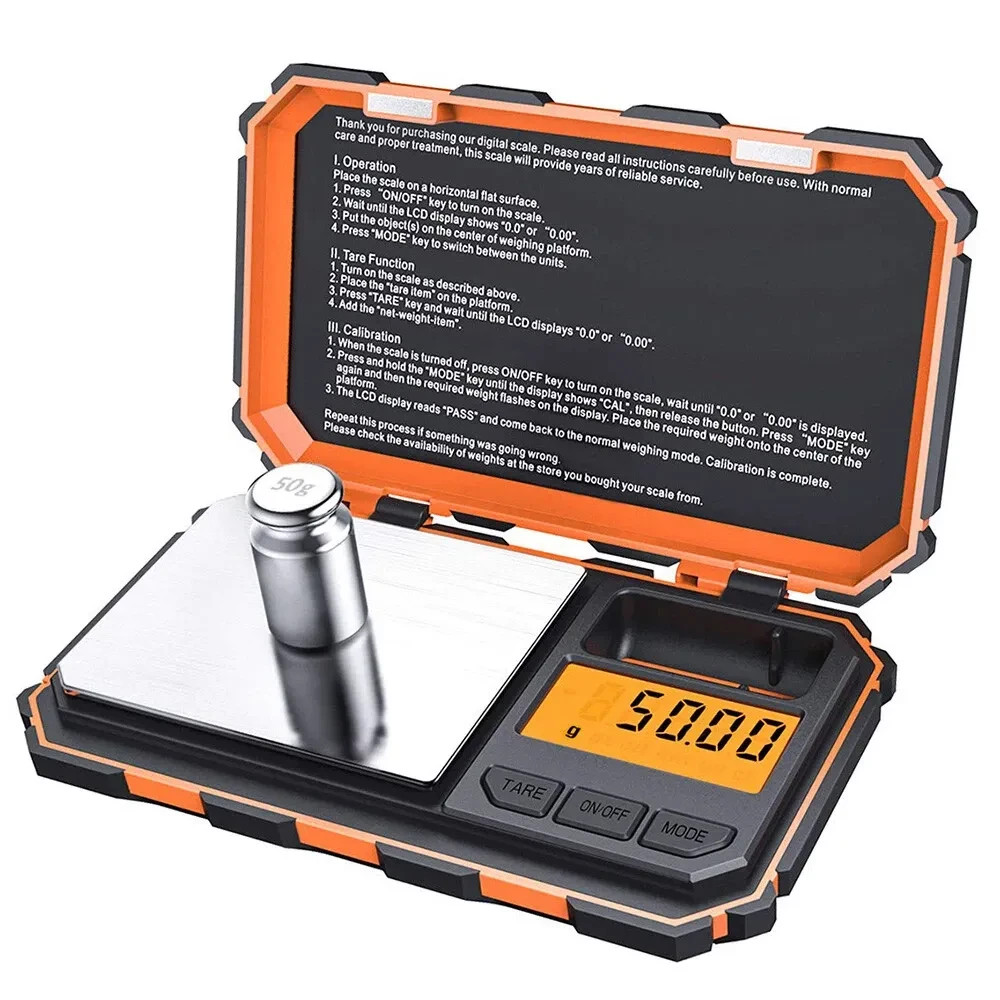 ORANGE Digital Pocket Scale 200g x 0.01g Jewelry Gold Gram Herb Karat Weight ORANGE Digital Pocket Scale 200g x 0.01g Jewelry Gold Gram Herb Karat Weight