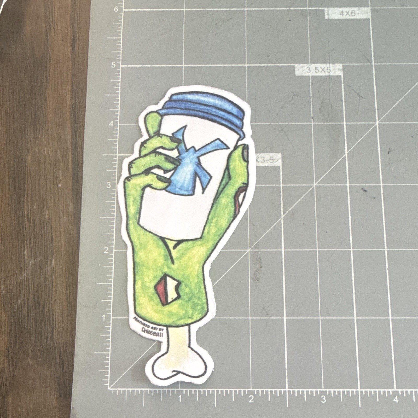 SUPER RARE Dutch Bros Zombie Hand Sticker - Chloe Ball Original SUPER RARE Dutch Bros Zombie Hand Sticker - Chloe Ball Original