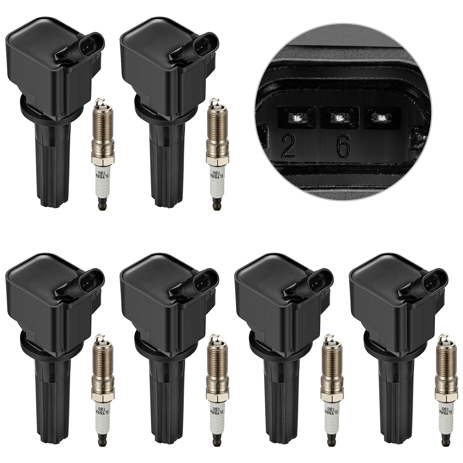 6pcs Ignition Coils and Spark Plugs For 2006-2007 Buick Rainier 4.2L UF497 6pcs Ignition Coils and Spark Plugs For 2006-2007 Buick Rainier 4.2L UF497
