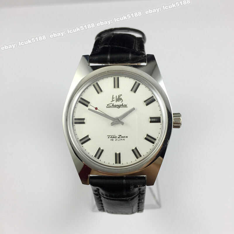 Vintage Shanghai Watch Factory 38mm Manual Wind Mechanical Watch Steel