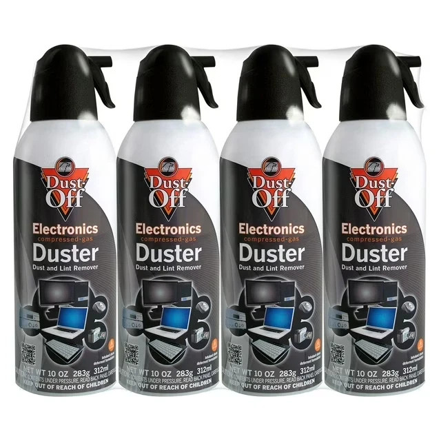 Falcon Dust-Off Electronics Compressed Gas Duster, 10 oz (Pack of 4, 8, 12)