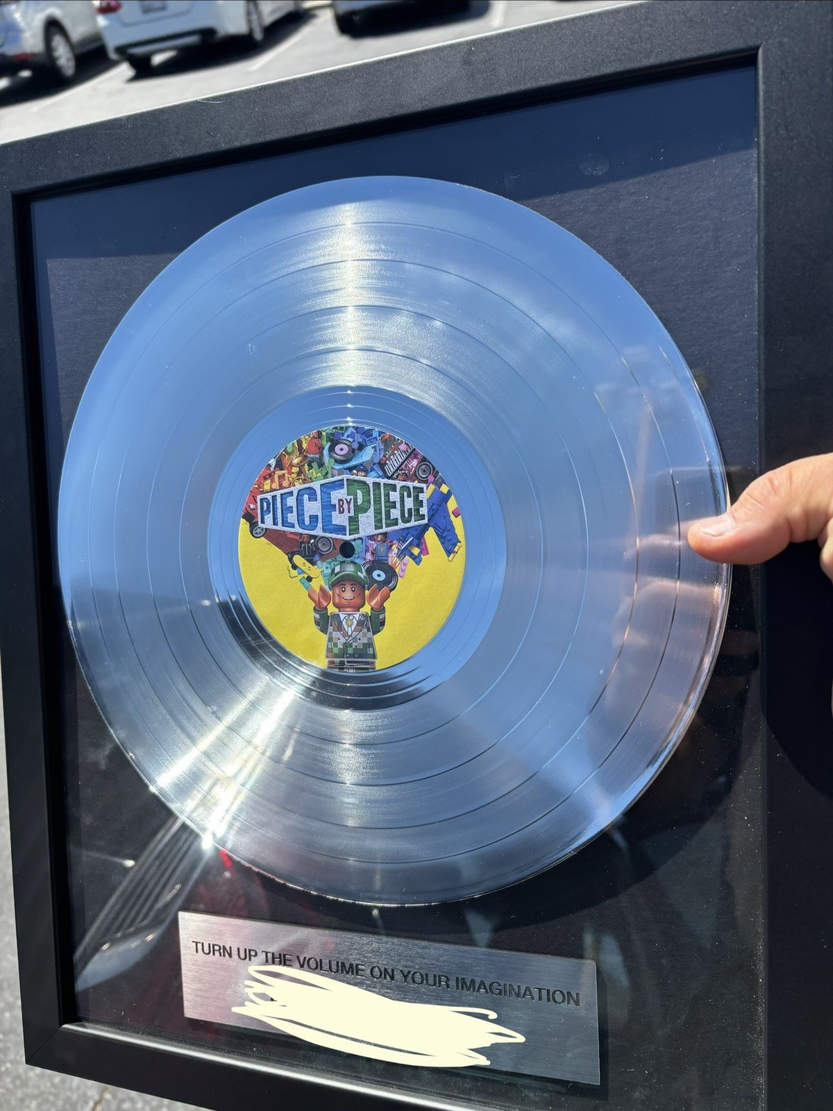 Rare Pharrell Piece By Piece LEGO 2024 Creator PR Promo Silver Record Plaque