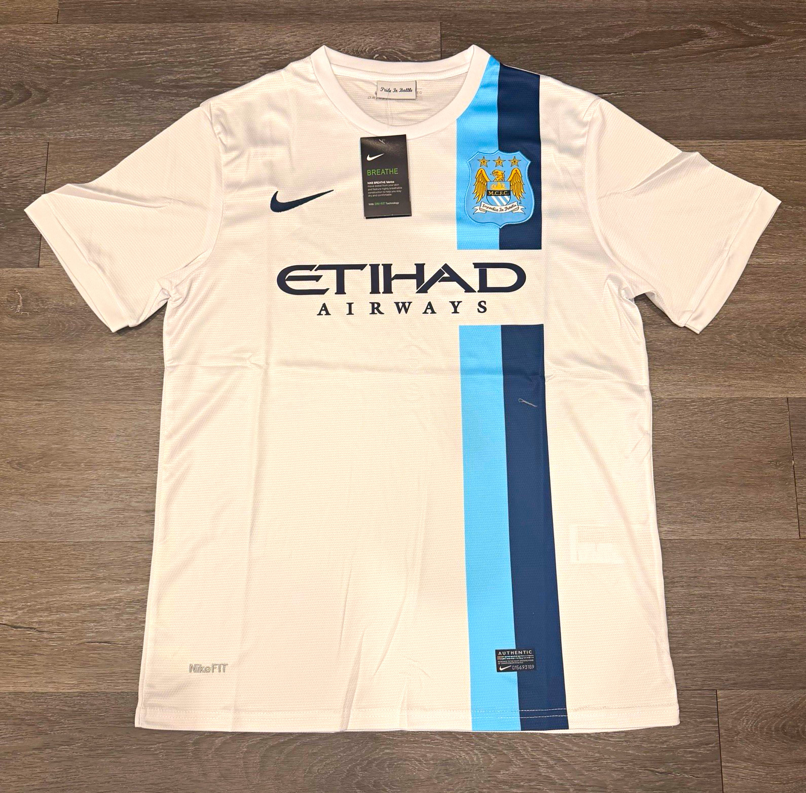 Nike Manchester City 2013/14 (Away) Dri-FIT , Retro Soccer Jersey. Men’s XL