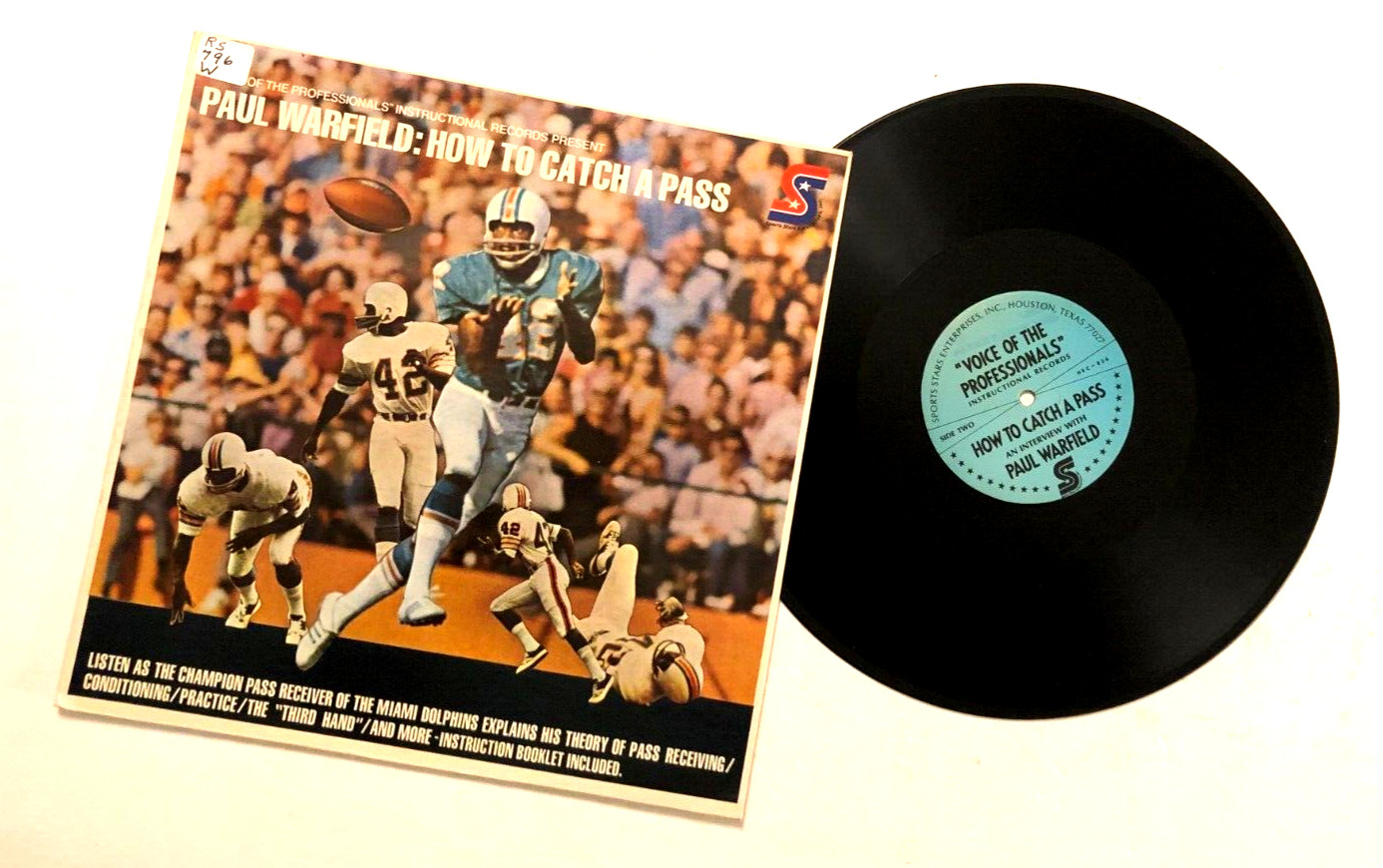 Paul Warfield Dolphins HEC-856 Sports Stars Instructional Vintage 1972 Records Paul Warfield Dolphins HEC-856 Sports Stars Instructional Vintage 1972 Records