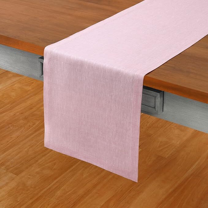 Linen Table Runner for Dining, Hallway, Banquet and Console Tables - Athena