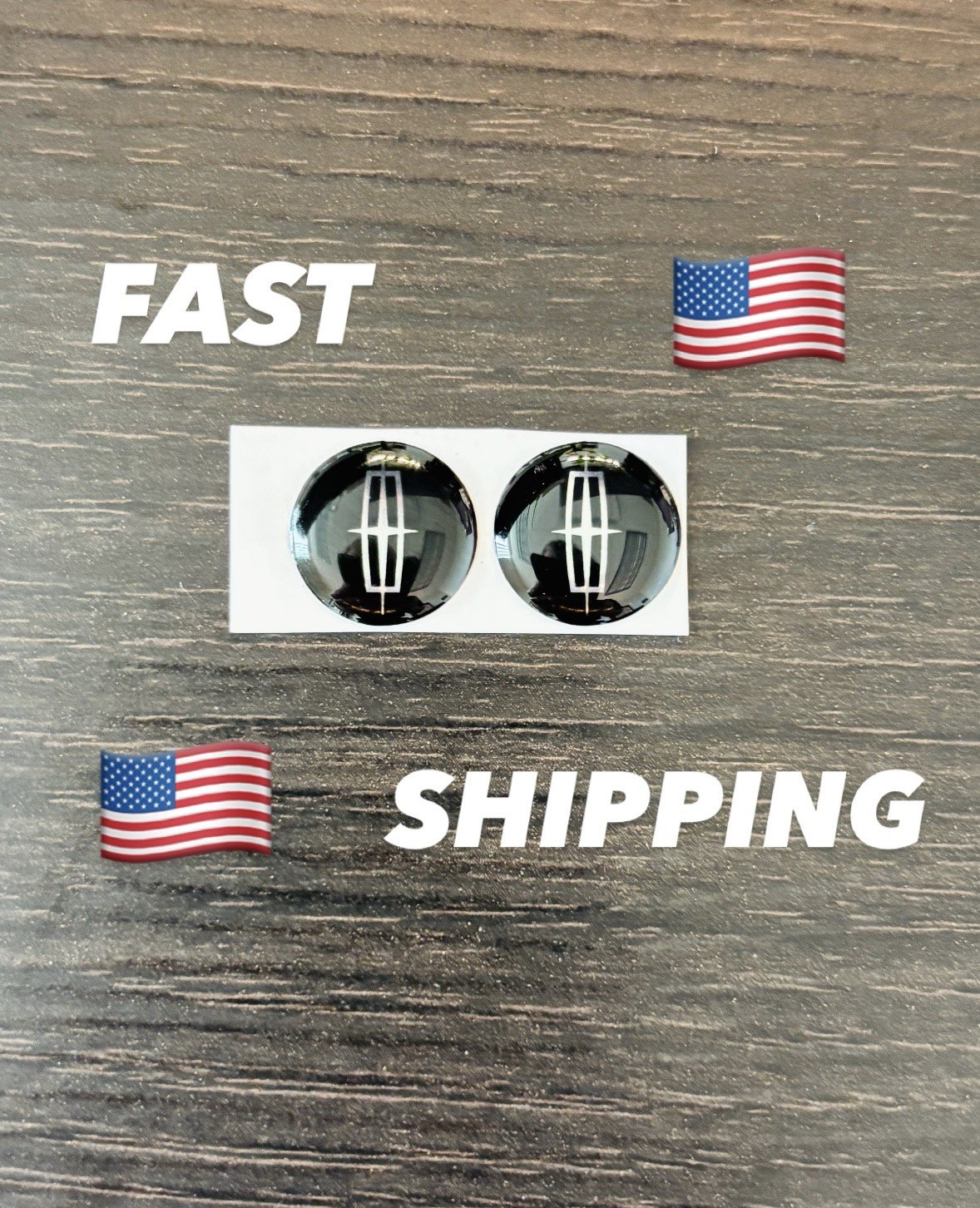 NEW LINCOLN 2pcs 14mm Replacement Key Fob Emblems Sticker Decal Logo 