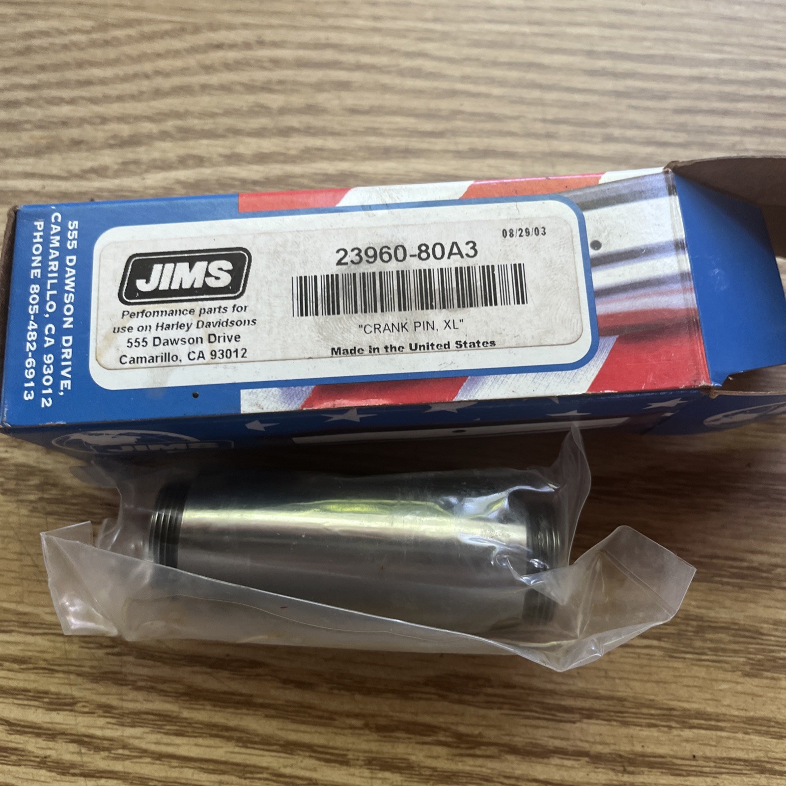 Jim\'s Machining Crank Pin Three Hole #23961-80A3.  A3