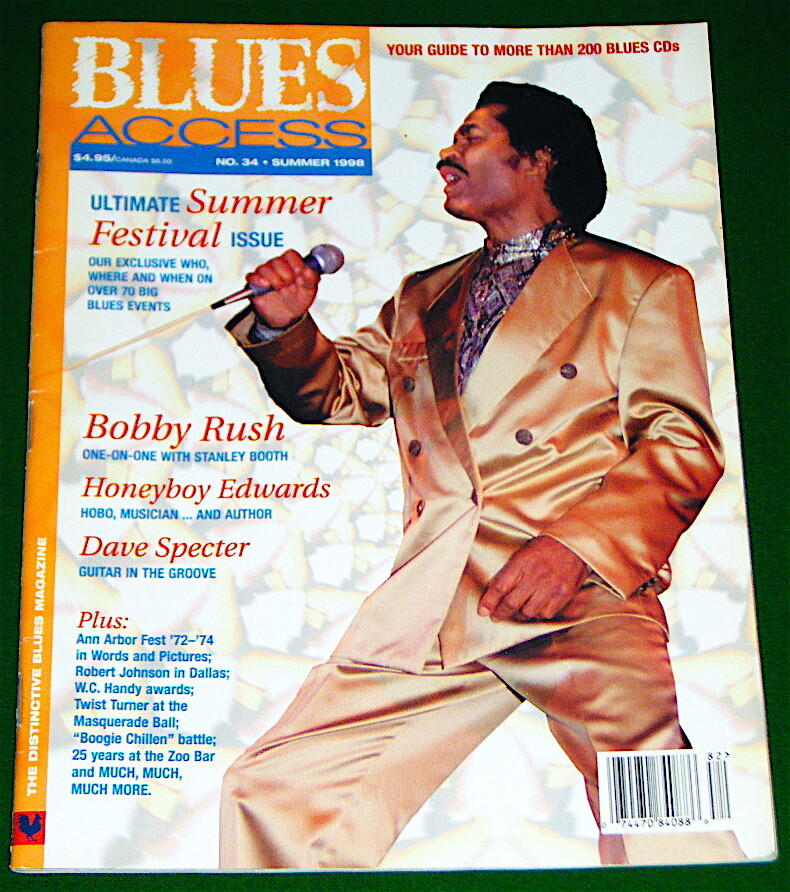 Honeyboy Edwards, Dave Specter, Bobbie Rush, 1998 Blues Access Magazine, Suberb Honeyboy Edwards, Dave Specter, Bobbie Rush, 1998 Blues Access Magazine, Suberb
