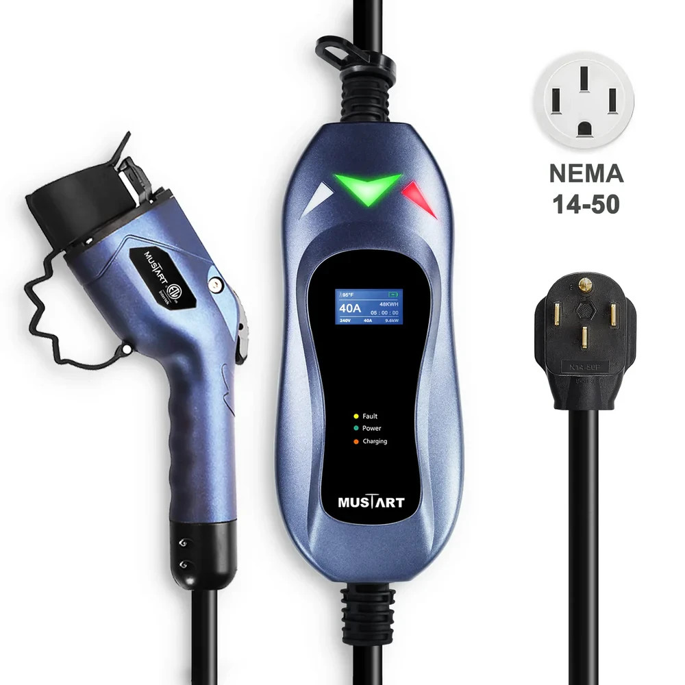 mustart level 2 ev charger must start power cord mt-ev40-ct 40A 100-240V IP67 mustart level 2 ev charger must start power cord mt-ev40-ct 40A 100-240V IP67