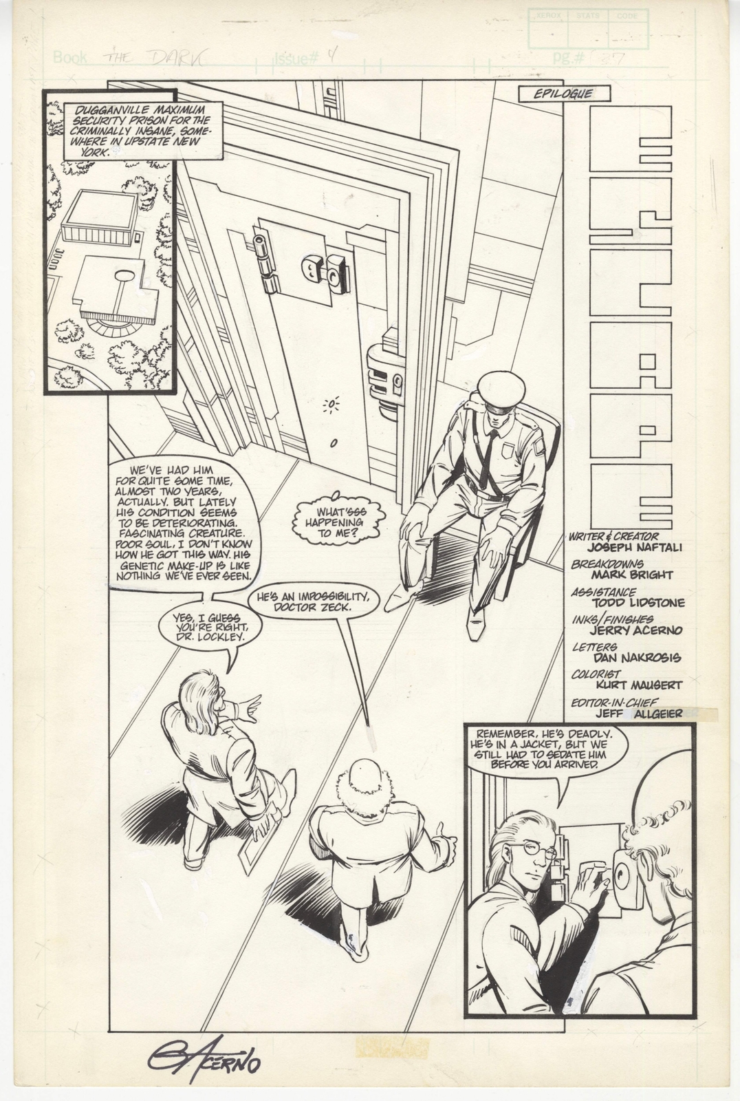 Dark #4 pg 27 Original Comic Art by Mark Bright