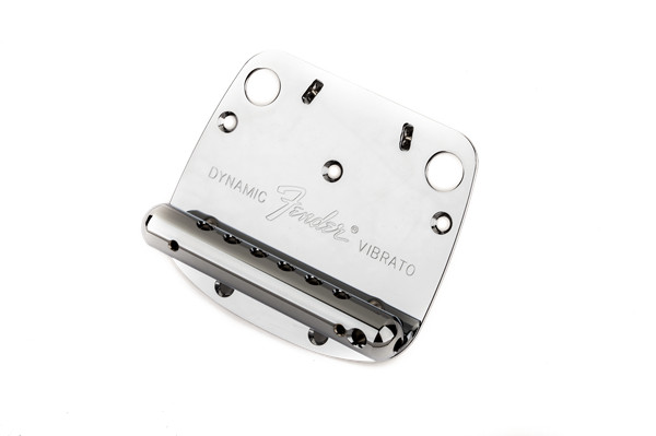 Genuine Fender Mustang Dynamic Guitar Tremolo Vibrato Bridge Tailpiece - Chrome