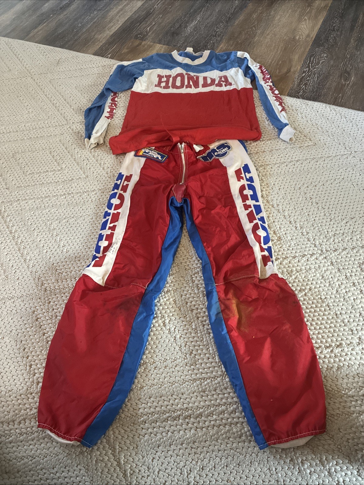 Vintage Motocross MX Team Honda Racing Gear Jersey Pants