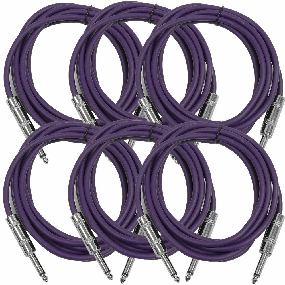SEISMIC AUDIO New 6 PACK Purple 1/4\ SEISMIC AUDIO New 6 PACK Purple 1/4\