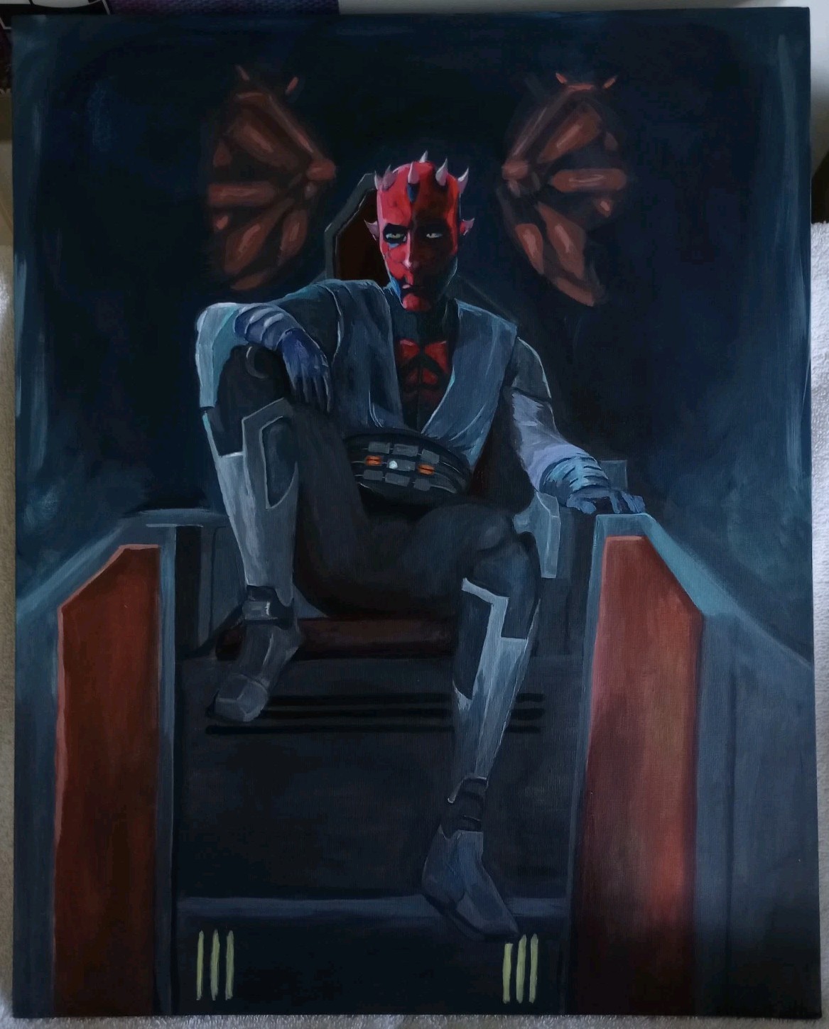 Star Wars - Darth Maul ORIGINAL Acrylic Painting 16\ Star Wars - Darth Maul ORIGINAL Acrylic Painting 16\