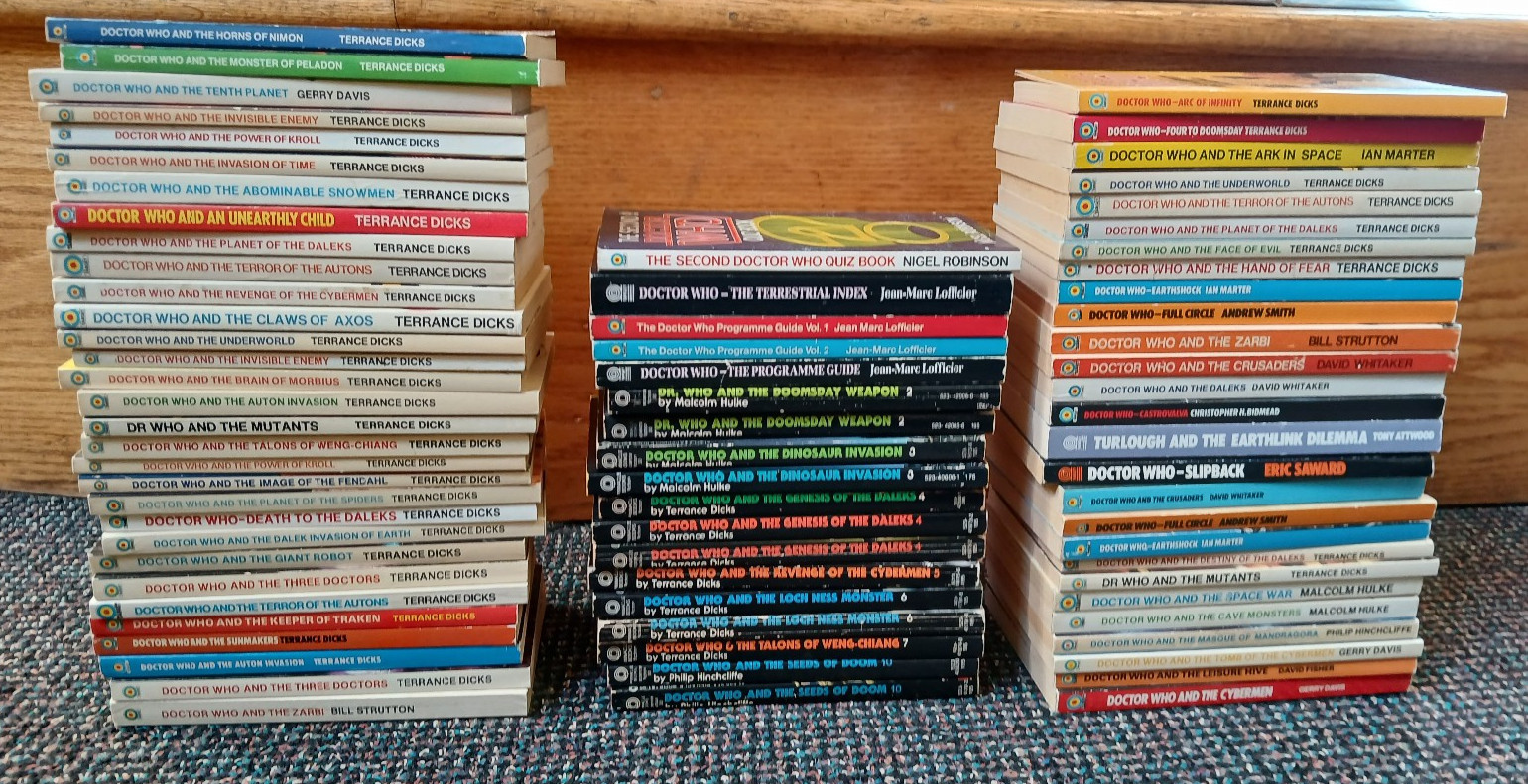 Doctor Who Vintage 70s-80s Target & Pinnacle 100+ Paperback Lot BBC Show Tie-in