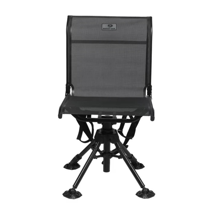 Mossy Oak 360 Degree Swivel Blind Chair with Adjustable Legs, Black Mossy Oak 360 Degree Swivel Blind Chair with Adjustable Legs, Black