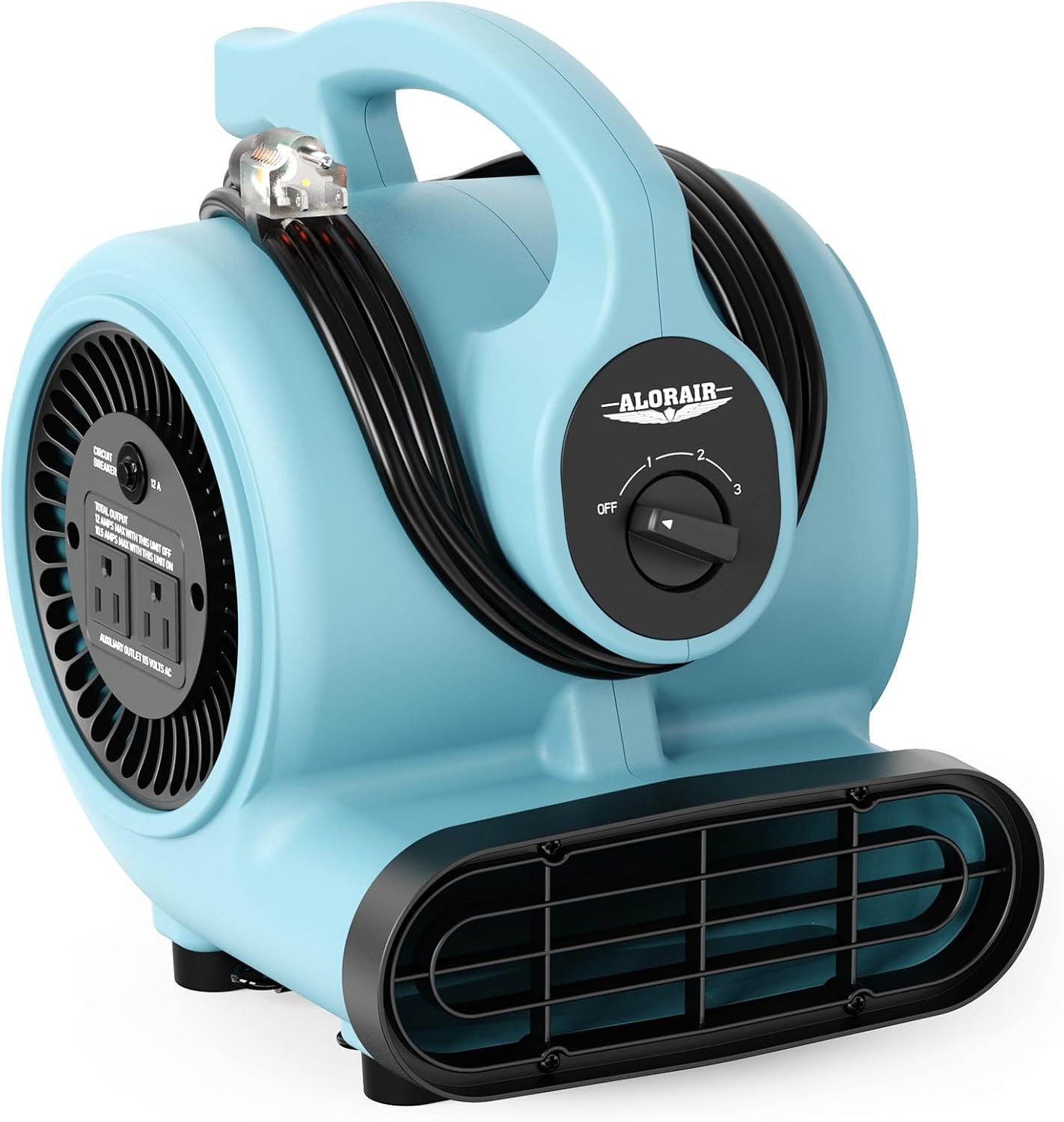 AlorAir® 600 CFM Air Mover with 3 Speeds 5 Angles for Floor Drying Blower Fan
