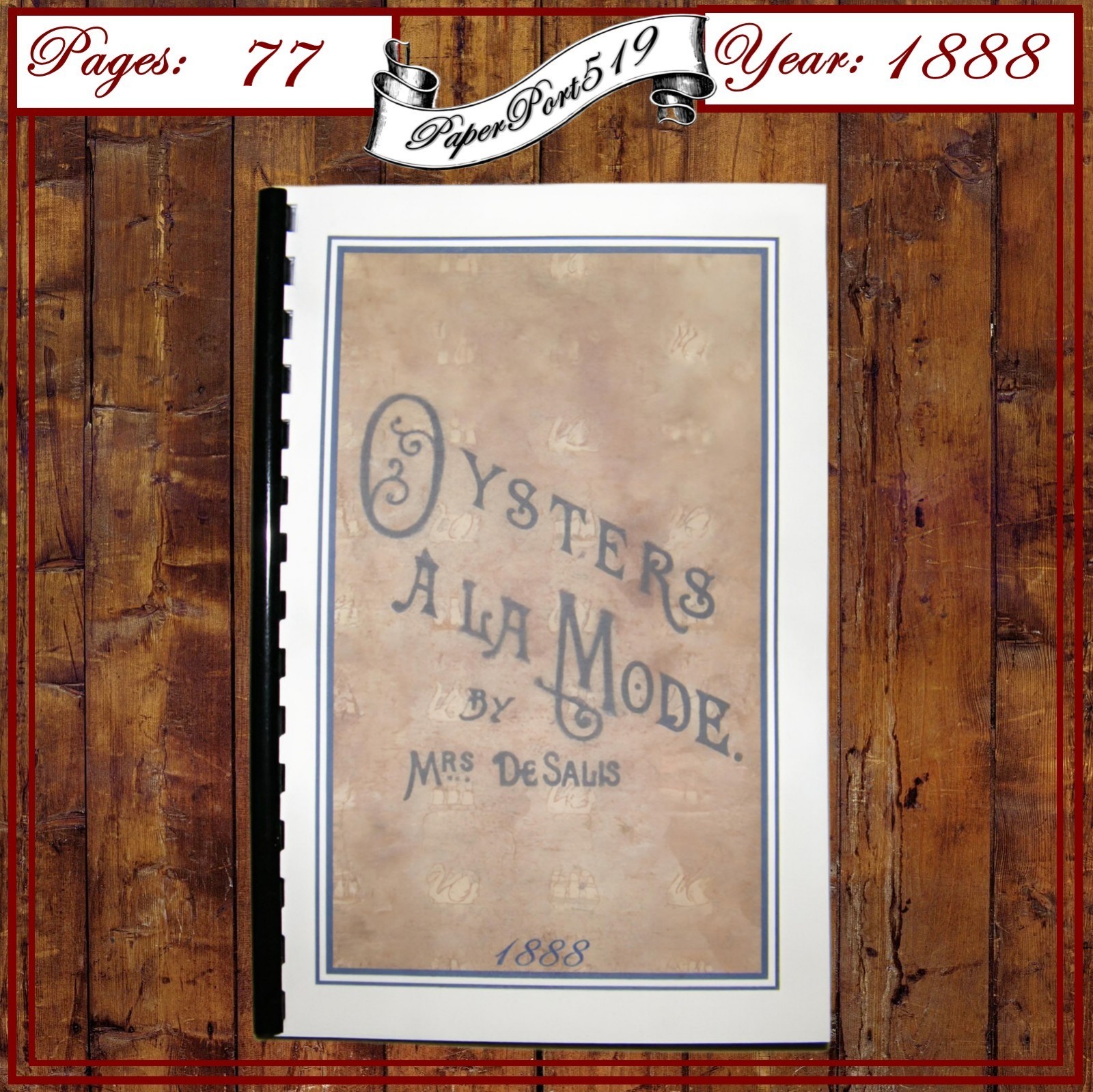 1888 Oysters À La Mode Vintage Cook Book 77 Pages 1888 Oysters À La Mode Vintage Cook Book 77 Pages